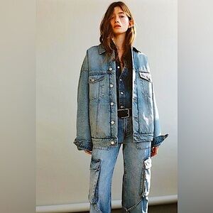 ZARA Quilted Denim Jacket